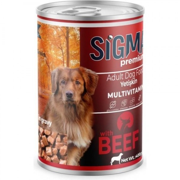 SİGMA BİFTEKLİ KÖPEK KONSERVESİ 400 GR 20Lİ KOLİ